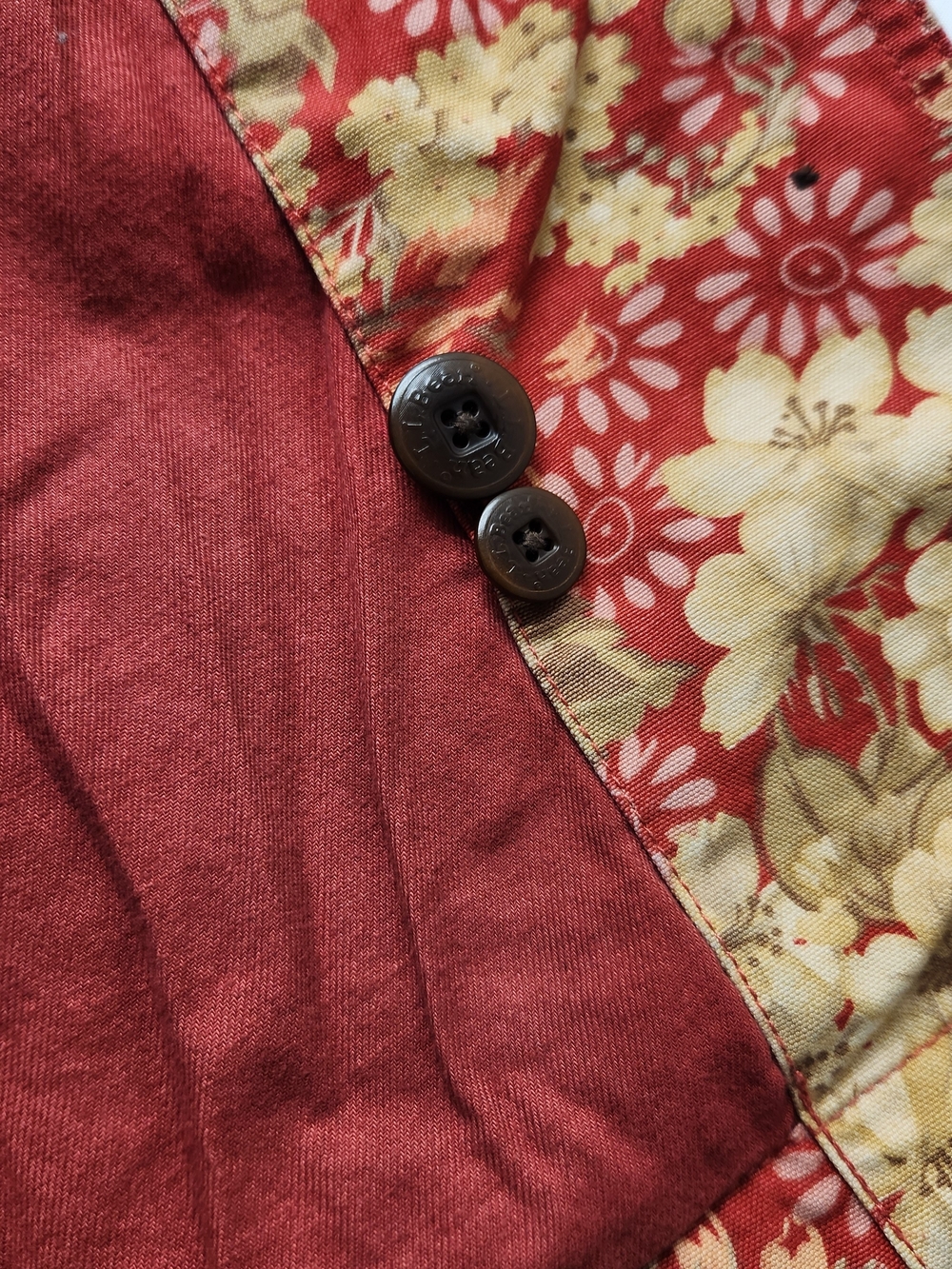 ⭐️Vintage 90s LL Bean Floral Canvas Barn Coat Lined Corduroy Large Rare Find - Picture 11 of 16